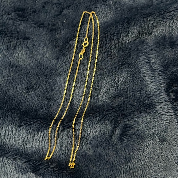 Catbird Jewelry - Solid 14K Italy Yellow Gold 18” Staple Chain Necklace 0.7 grams